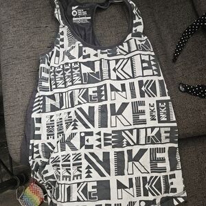 Nike Women’s Black & White Graphic Racerback Tank